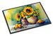 Sunflowers In Watercolor Doormat Front Door Mat Indoor Outdoor Rugs For Entryway, Non Slip Washable Low Pile, 24H X 36W_maomaolike.com
