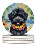 Puli Luau Large Sandstone Coasters Pack Of 4 Absorbent Round Coasters Decor Gifts For Men Or Women, 4 In, Multicolor_maomaolike.com