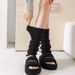 Twisted knitted socks for women autumn winter long leg socks slimming Y2K leg sets warm thick line pile socks_maomaolike.com