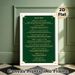 Ayatul Kursi Painting Poster, Elegant Dark Green & Gold Islamic Verse Poster, Clear Bilingual Religious Text, Ideal For Prayer Room And Home Wall_maomaolike.com