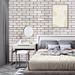 45cm*2000cm White Brick Peel And Stick Wallpaper, Realistic 3D Faux Brick Waterproof Self Adhesive Wall Covering For Bedroom Living Room Kitchen_maomaolike.com