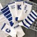Unisex Klein Blue Socks men's mid-tube ins Tide tube deodorant sports basketball stockings for men_maomaolike.com