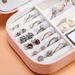 Portable Jewelry Box Jewelry Organizer Display Travel Jewelry Case Boxes Button Leather Storage Zipper Jewelers Joyero_maomaolike.com