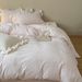 Princess Style Winter Thickened Three-Dimensional Cut Milk Lace Four-Piece Set Solid Color Double-Sided Velvet Duvet Cover Bedding_maomaolike.com