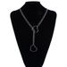 Heart Slip Chain Necklace For Women Fashion Punk Rock Goth Choker Jewelry Accessories_maomaolike.com