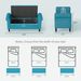 50 Inches Storage Ottoman, End Of Bed Bench With Rolled Arms, Wood Legs, Button Tufted Storage Bench, Teal_maomaolike.com