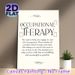 Occupational Therapy Painting Poster, Minimalist Typographic Poster, Elegant Text With Delicate Line Art Decor, Conveys Occupational Therapy Mission_maomaolike.com