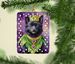 Schipperke King Of Mardi Gras Porcelain Ornament Christmas Tree Hanging Decorations For Home Christmas Holiday, Rectangle, Gift, Multicolor_maomaolike.com