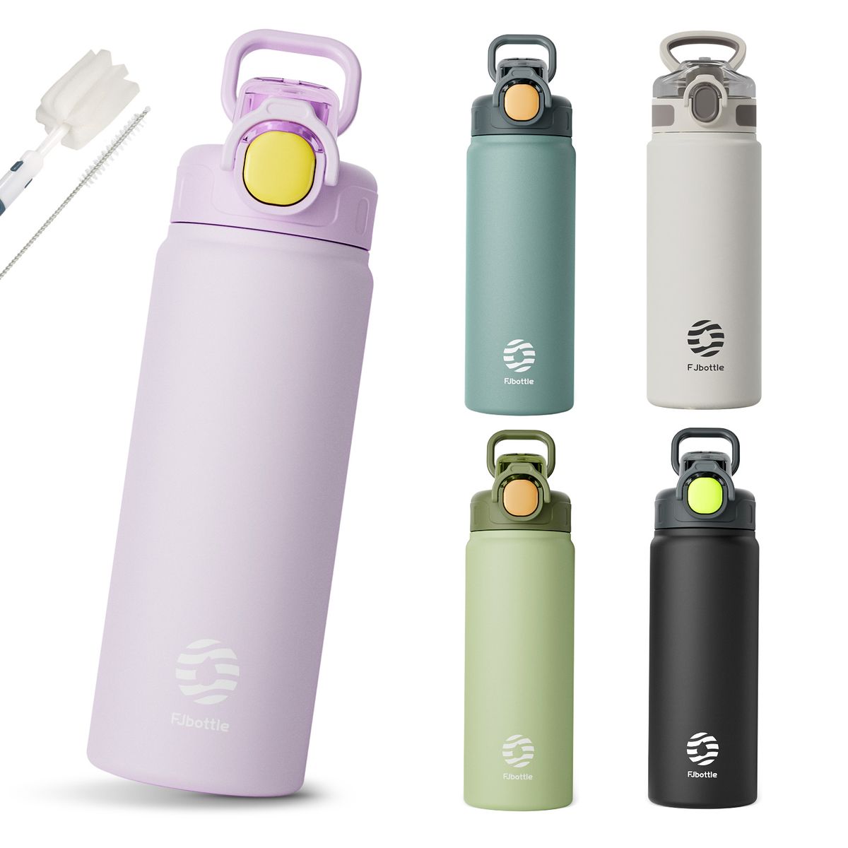 FEIJIAN Thermos Bottle With Straw 600ml 720ml Stainless Steel Thermal Cup Car Insulated Flask Water Tumbler For Outdoor_maomaolike.com
