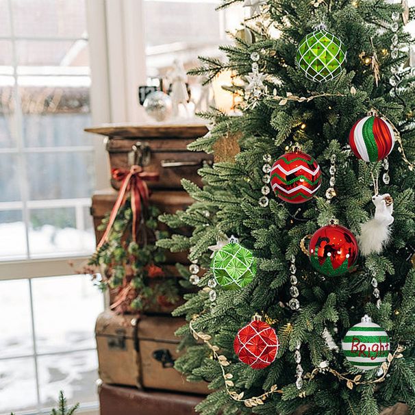 16 PCS Christmas Tree Balls Ornaments Shatterproof Hanging Ornaments Glittering Plastic Xmas Tree Pendants For Christmas Holiday Party Wedding Decoration_maomaolike.com