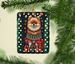 Pomeranian Holiday Christmas Porcelain Ornament Christmas Tree Hanging Decorations For Home Christmas Holiday, Rectangle, Gift, Multicolor_maomaolike.com