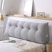 SOGA 2X 180cm Silver Triangular Wedge Bed Pillow Headboard_maomaolike.com