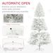 Artificial Christmas Tree, Unlit Xmas Tree With Branch Tips, Auto Open, Steel Base, Holiday Décor For Home Office, White_maomaolike.com