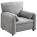 Modern Accent Chair, Chenille Oversized Arm Chair, 38 Inches Wide, Comfortable Cushioned Single Casual Sofa Chair, Suitable For Living Room, Bedroom Reading Chair,Grey_maomaolike.com