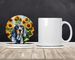 Bluetick Coonhound In Sunflowers Large Sandstone Coasters Pack Of 4 Absorbent Round Coasters Decor Gifts For Men Or Women, 4 In, Multicolor_maomaolike.com