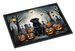 Black Pug Spooky Halloween Doormat Front Door Mat Indoor Outdoor Rugs For Entryway, Non Slip Washable Low Pile, 24H X 36W_maomaolike.com
