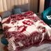 Raschel Double Layer Thickened Winter Throw Wedding Celebration Red Nap Warm Gift Blanket Wholesale_maomaolike.com