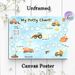Construction Vehicle Potty Chart Painting Poster, Watercolor-style Cute Construction Vehicles Poster, Practical Reward Tracker To Support Potty_maomaolike.com