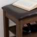 A Height-adjustable Shoe-changing Bench Made Of High-quality Wood, Equipped With A Comfortable Seat And Concealed Storage Space,Natural Rubber Wood,Brown_maomaolike.com