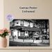 Parisian Brasserie Streetscape Painting Poster, Monochrome Vintage Urban Scene Poster, Timeless Nostalgic Vibe Ideal For Living Room, Café Wall Decor_maomaolike.com