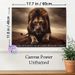Battle-Scarred Lion Painting Poster, Dramatic Dark-Toned Realistic Scarred Lion Scene Poster, Impactful Design With Bold Motivational Quote, Ideal For_maomaolike.com