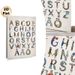 Medieval Alphabet Painting Poster, Vintage Illuminated Manuscript Style Poster, Each Letter Featuring Medieval Figures & Mythical Creatures_maomaolike.com