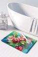 Arkansas Blossom In Watercolor Memory Foam Kitchen Mat Machine Washable Anti-Fatigue Mat Cushion Comfort Bath Mat Or Kitchen Rug_maomaolike.com