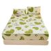 Cartoon Milk Velvet Quilted Sheet Single Piece 1.2m 1.5/1.8 Thickened Coral Fleece Cover Non-Slip Bed Set_maomaolike.com