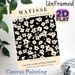 Floral & Plant Themed Matisse Style Painting Poster, Minimalist Black & White Abstract Floral Pattern Poster, Elegant Artistic Decor Suitable For_maomaolike.com