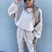 Women's Clothing autumn and winter new fashion solid color sweatshirt casual two piece set_maomaolike.com
