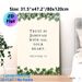Bible Verse Themed Painting Poster, Minimalist Green Foliage Framed Poster, Inspirational Religious Quote Decor For Living Room, Bedroom Or Prayer_maomaolike.com