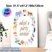 Party Animal Themed Painting Poster, Colorful Whimsical Cartoon Jungle Party Animals Poster, Playful Festive Design Ideal For Party Venues And Living_maomaolike.com