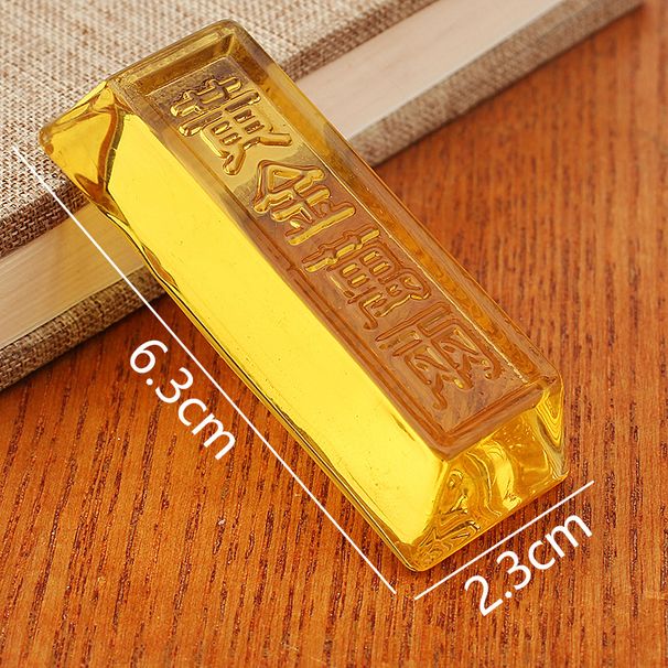 Glass Brick Ornament Bank Home Gift Window Decoration 0kg Solid Small Gold Bar Yellow Crystal Wholesale_maomaolike.com