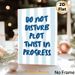 Do Not Disturb Plot Twist Painting Poster, Playful Hand-drawn Dark Blue Text With Light Blue Stripes Poster, Humorous Quiet Reminder Suitable For_maomaolike.com