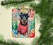 Doberman Pinscher Christmas Porcelain Ornament Christmas Tree Hanging Decorations For Home Christmas Holiday, Rectangle, Gift, Multicolor_maomaolike.com