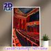 Vintage Theater Auditorium Painting Poster, Rich-toned Classic Ornate Theater Interior Poster, Elegant Nostalgic Decor Ideal For Home Theater, Living_maomaolike.com