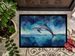 Dolphin In A Starry Sea Doormat Front Door Mat Indoor Outdoor Rugs For Entryway, Non Slip Washable Low Pile, 24H X 36W_maomaolike.com