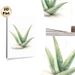 Aloe Vera Painting Poster, Soft Watercolor Style Aloe With Smooth Stone Poster, Fresh Natural Vibe, Ideal For Bedroom, Living Room And Bathroom_maomaolike.com