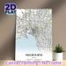 Melbourne City Map Painting Poster, Minimalist Line Art Urban Map Poster, Detailed Street & Geographic Layout Ideal For Home, Office Wall Decor_maomaolike.com