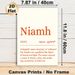 Niamh Name Meaning Painting Poster, Warm-toned Minimalist Typographic Poster, Features Irish Cultural & Mythological Significance, Ideal For Home Wall_maomaolike.com