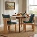 Indoor Boucle Dining Chair Set Of 2, Rubber Wood Frame, Plush Green Boucle Seating, 250lbs Weight Capacity For Kitchen & Dining Room_maomaolike.com