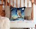 Owl Perched In Coastal Tree Throw Pillow Machine Washable, Indoor Outdoor Decorative Pillow For Couch, Bed Or Patio, 14Hx14W_maomaolike.com