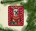 White Boxer Cropped Ears Holiday Christmas Porcelain Ornament Christmas Tree Hanging Decorations For Home Christmas Holiday, Rectangle, Gift, Multicolor_maomaolike.com