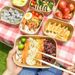 Barbecue, Picnic, Camping, Disposable Lunch Kraft Paper Packaging Sushi Box, Light Food Salad Bowl, Fruit Bento Box_maomaolike.com