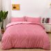 Plain Color Cut Flower Wave Shape Craft Diamond Shape Three Piece Set Duvet Cover Full Size_maomaolike.com
