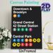 NYC Subway Station Guide Painting Poster, Vibrant Typographic Transit Info Poster, Clear Subway Route Reference Suitable For Home, Office And_maomaolike.com