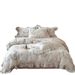 French Style Girly Fashion Romantic All-Cotton Double Layer Gauze Four-Piece Set With Ruched Lace Silky Smooth Naked Sleep Bed She_maomaolike.com
