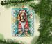 Basset Hound Christmas Porcelain Ornament Christmas Tree Hanging Decorations For Home Christmas Holiday, Rectangle, Gift, Multicolor_maomaolike.com