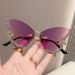 Unisex Fashion Round Diamond Studded Sunglasses Sun Protection Sunglasses Outdoor Rhinestone Glasses_maomaolike.com