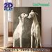 Greyhound Themed Painting Poster, Soft-toned Realistic Two Greyhounds Poster, Elegant Canine Artwork, Ideal For Living Room, Bedroom And Pet_maomaolike.com